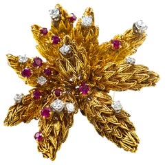 18 Karat Boucheron Gold Diamond Ruby