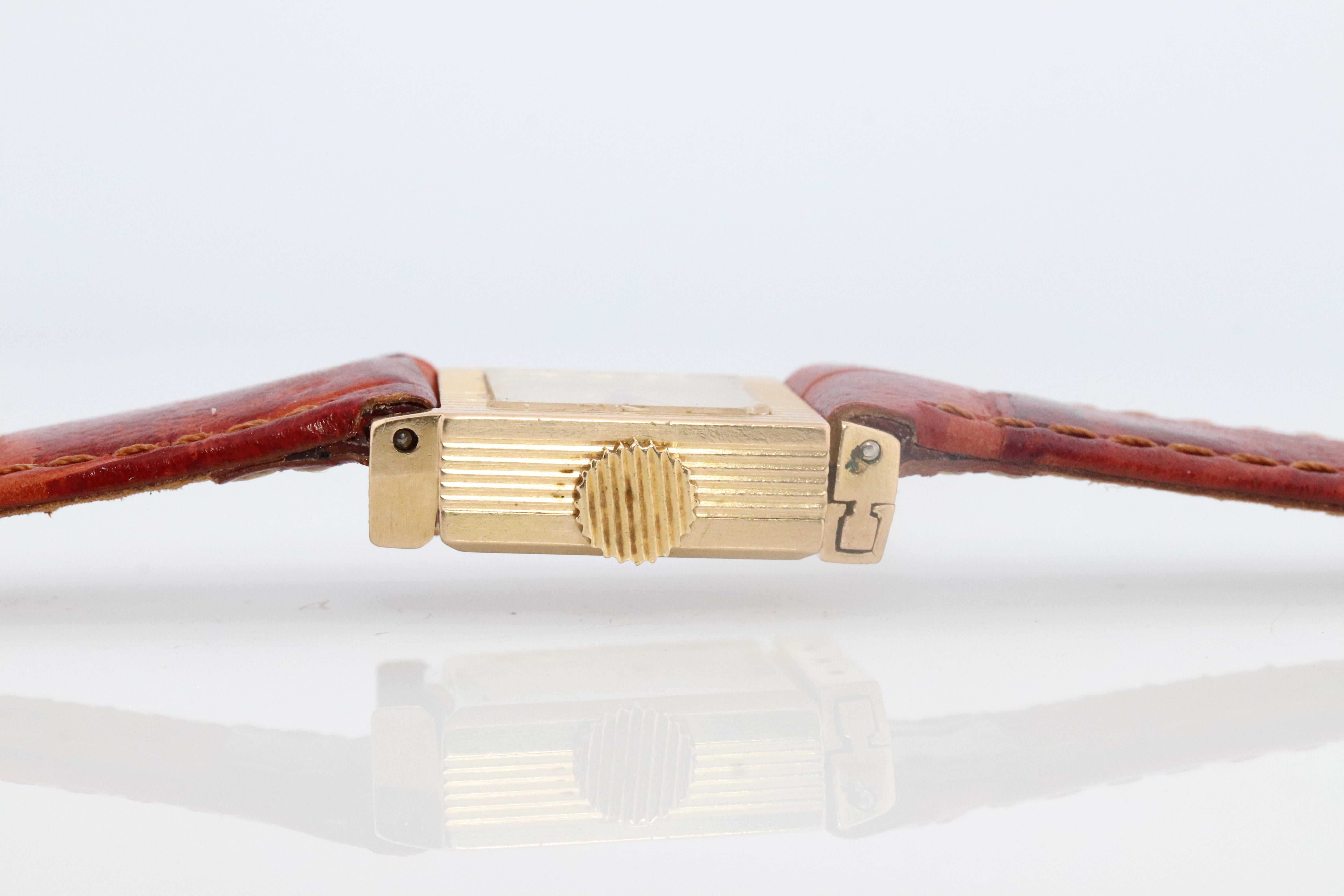 18k Boucheron Reflet Watch. Vintage Boucheron 18k Mini Reflet. In Good Condition For Sale In Port Charlotte, FL
