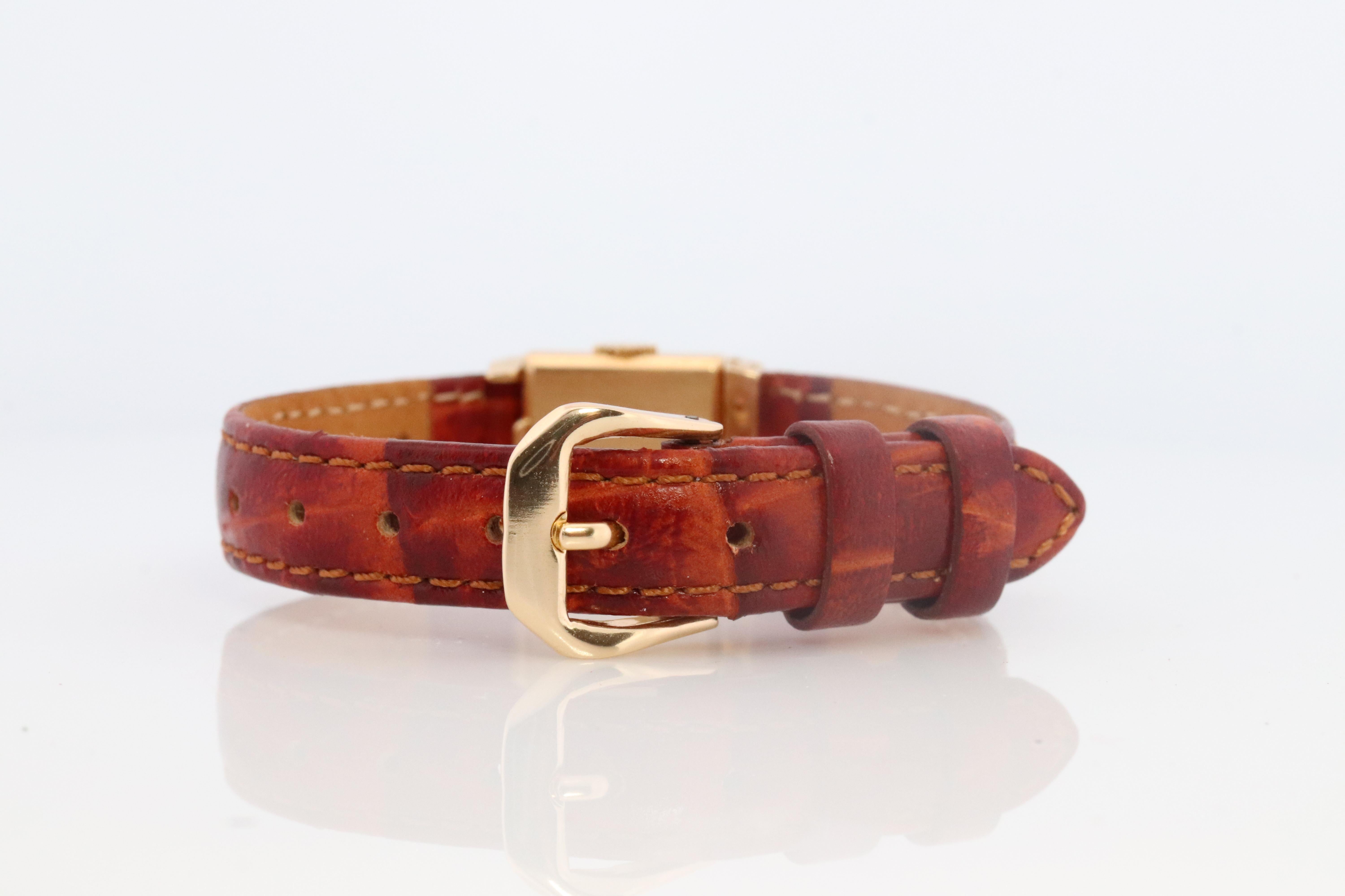 18k Boucheron Reflet Watch. Vintage Boucheron 18k Mini Reflet. For Sale 2