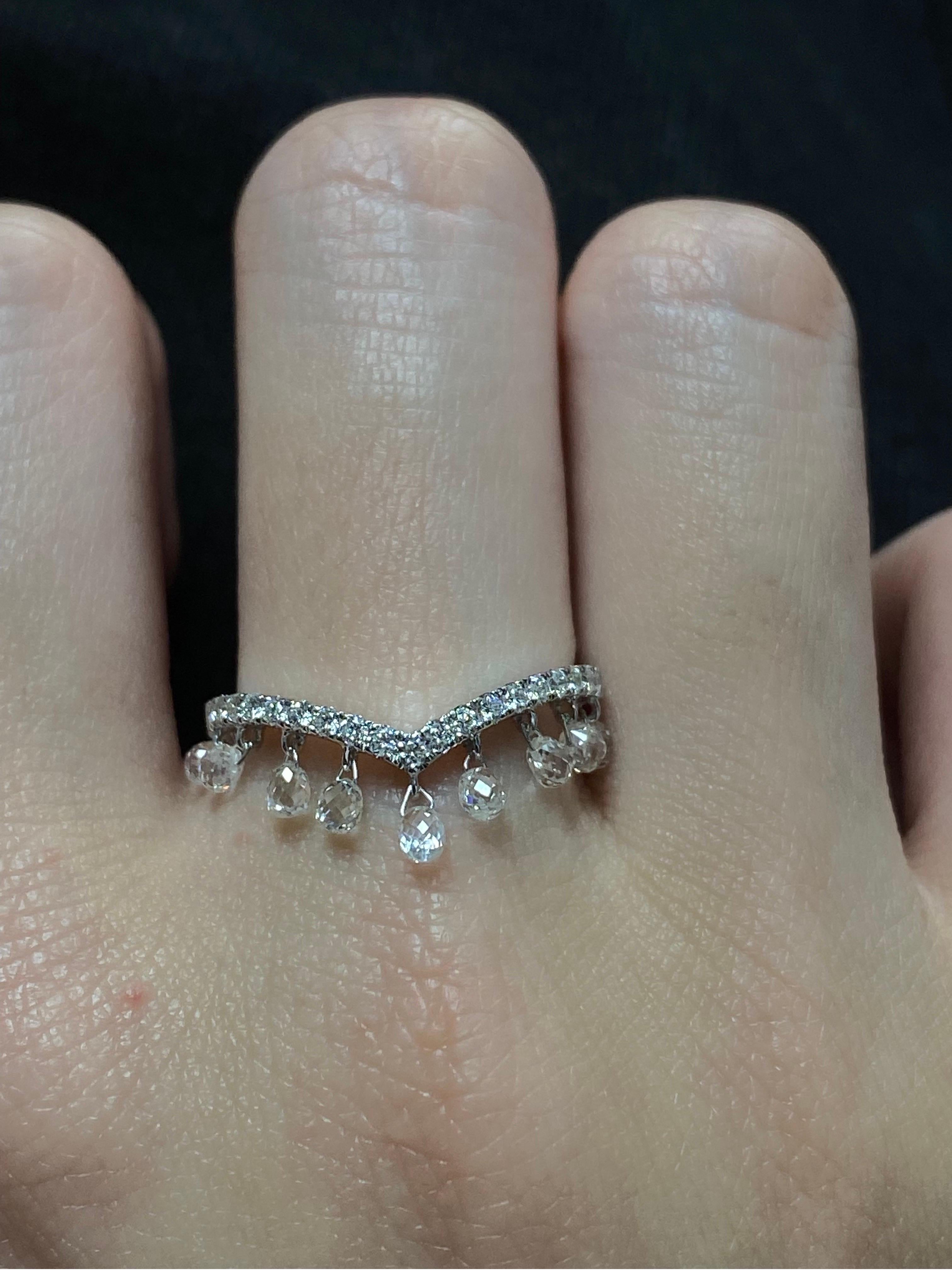 briolette diamond ring