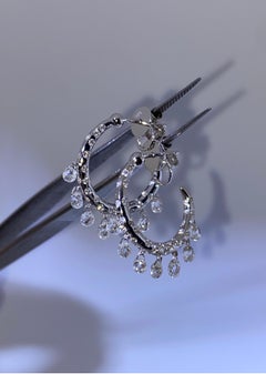 18K Briolette Diamond Earring
