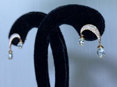 Boucles d'oreilles en diamants briolette 18 carats