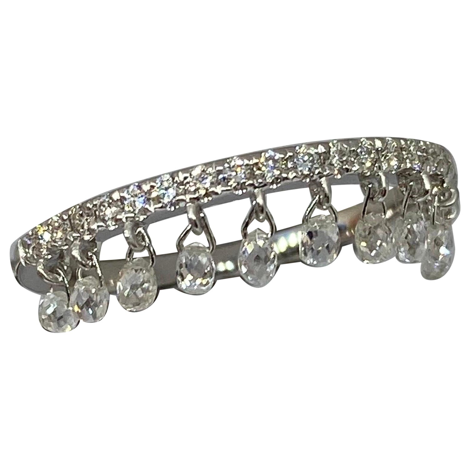 18 Karat Briolette-Diamantring im Angebot