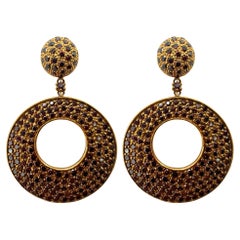 18k Brown Diamond Earrings