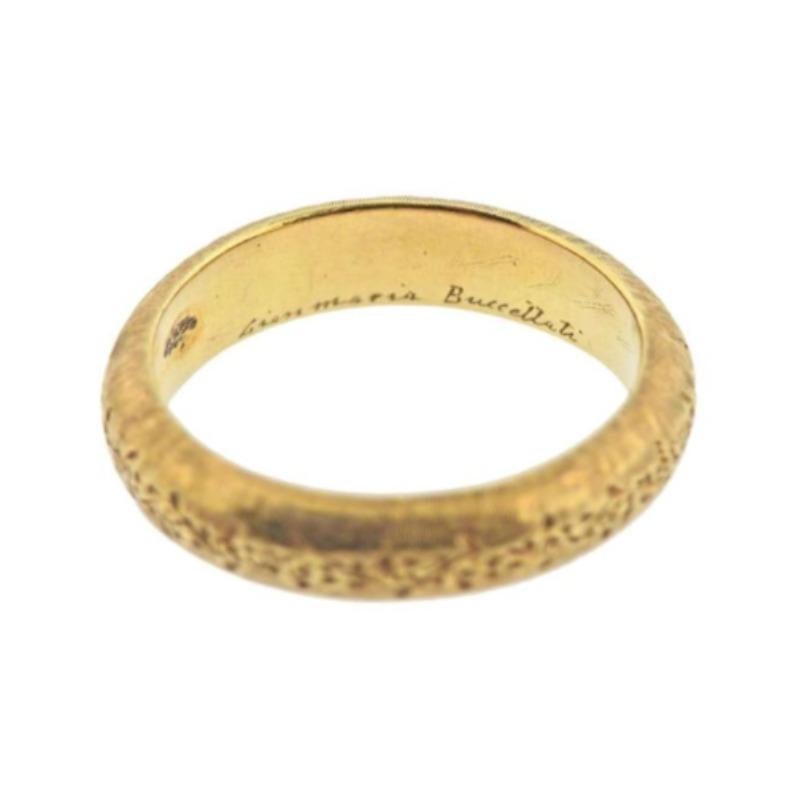 Anillo Bucalleti 18k Anillo Banda Oro en Bueno Estado en Perry, FL