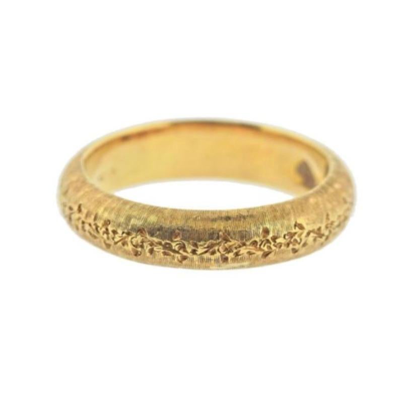 Femenino o masculino Anillo Bucalleti 18k Anillo Banda Oro