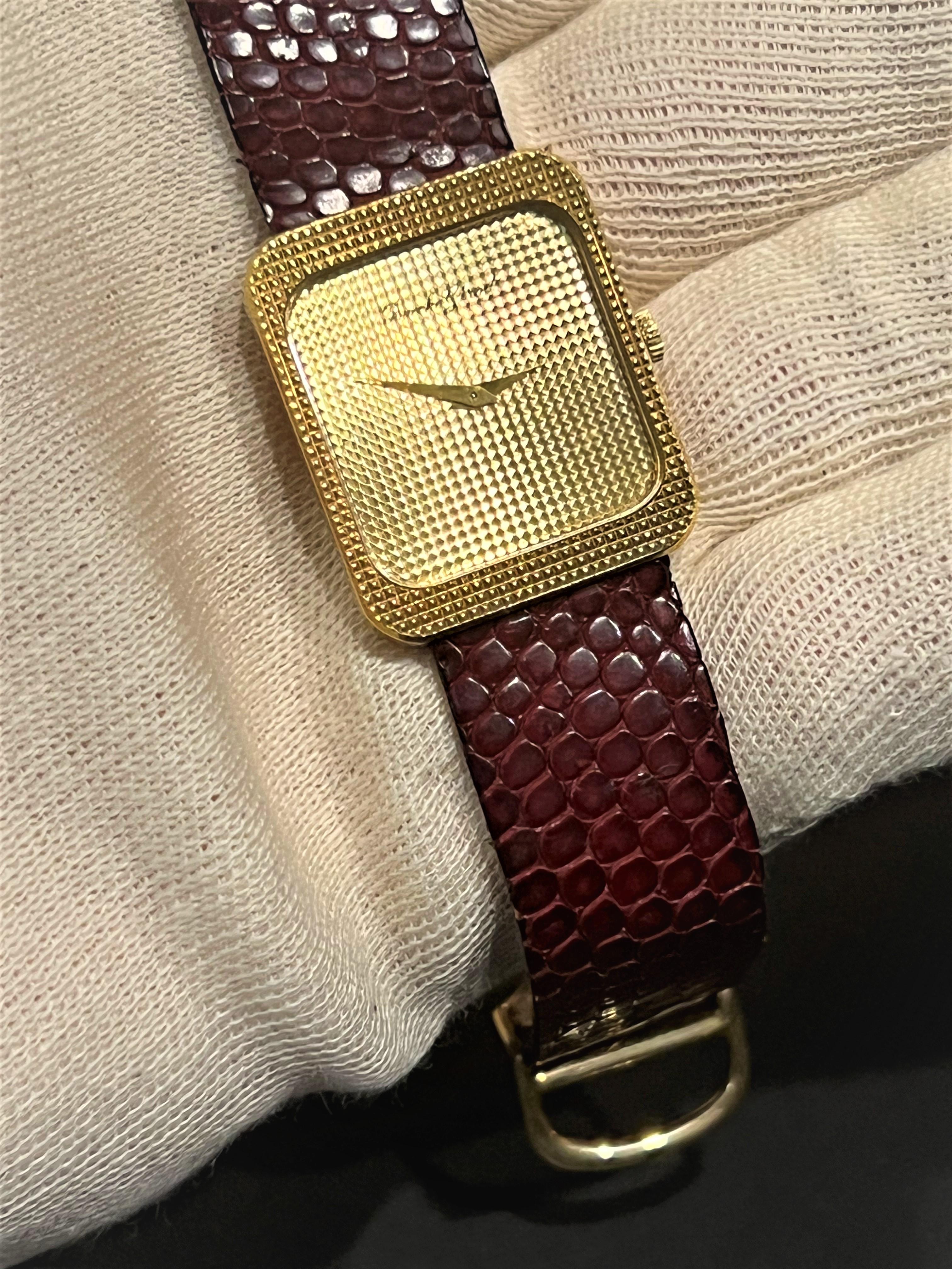 Women's 18K Bueche Girod Hobnail Design French Wristwatch For Sale