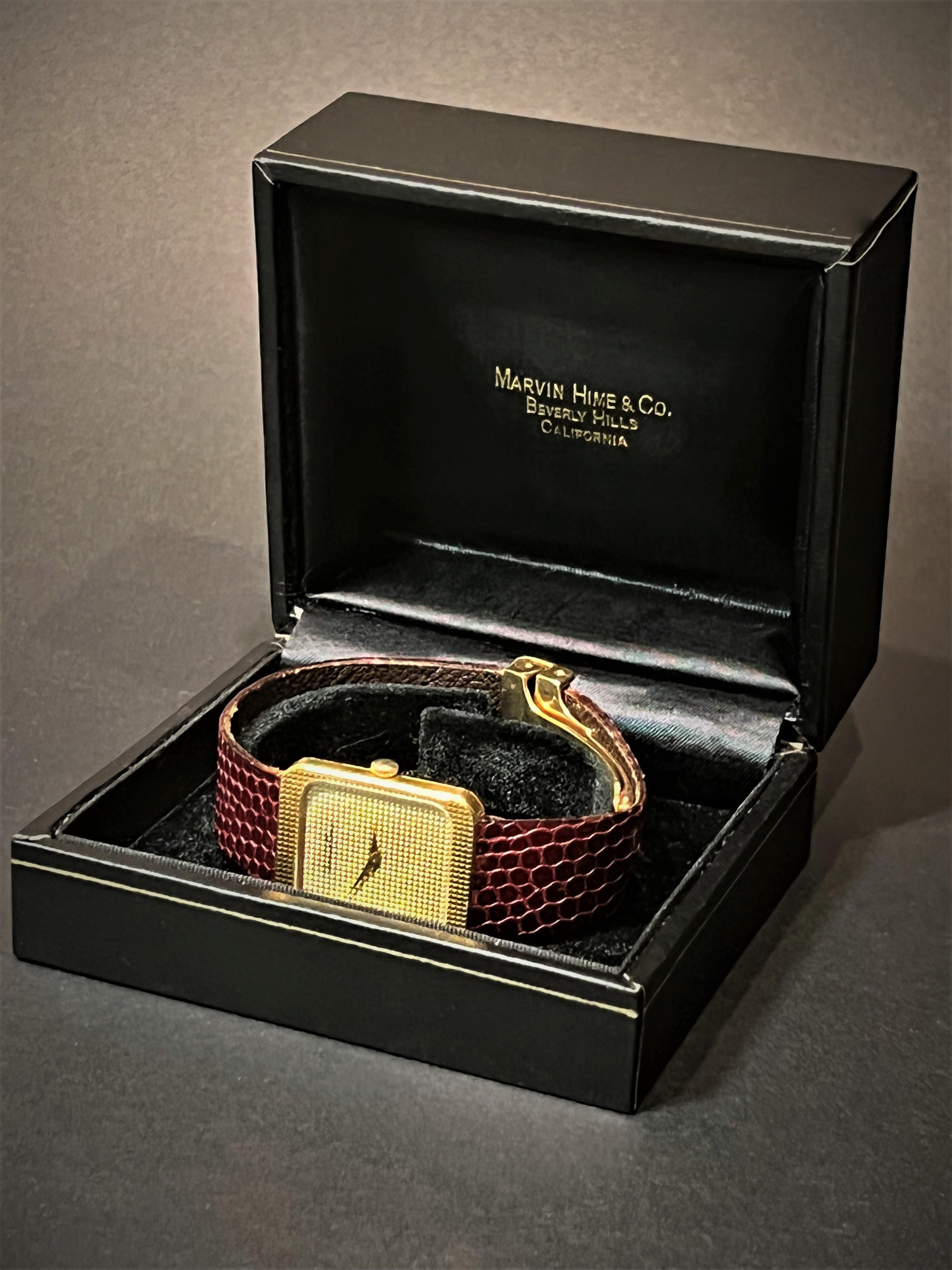18K Bueche Girod Hobnail Design French Wristwatch For Sale 1