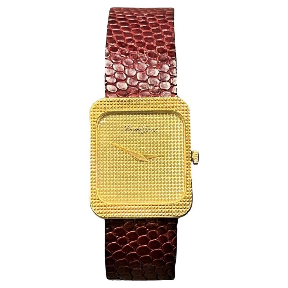 18K Bueche Girod Hobnail Design French Wristwatch For Sale