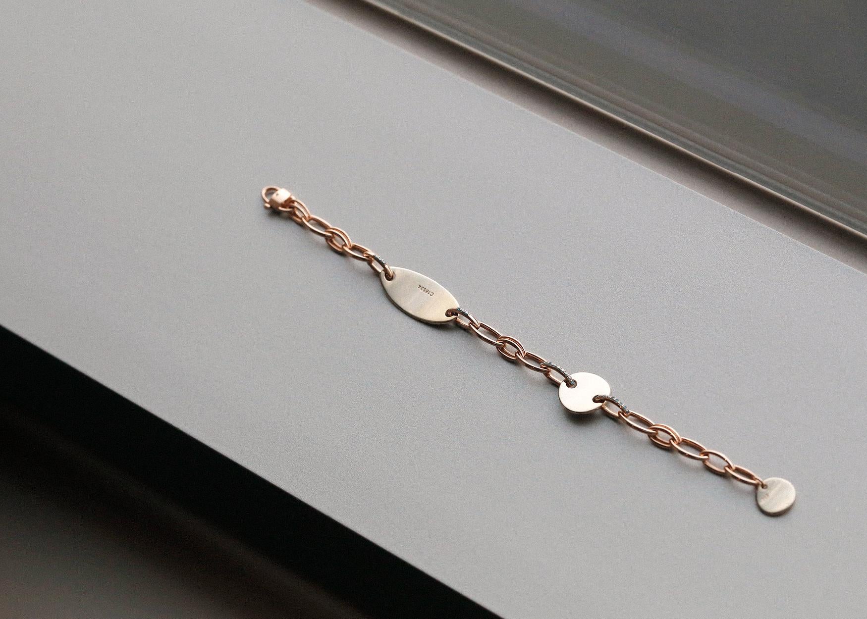 Bracciali in bule e diamanti bianchi 18K di 'soonhee' (tagliaS:circonferenza 16,5 cm) in vendita 1