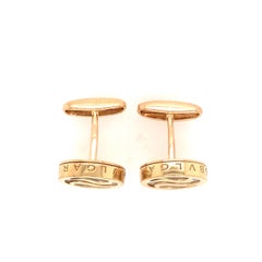 18K Bvlgari Mother of Pearl Cufflinks Yellow Gold