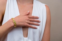 18K Byzantine Gold Bracelet with Rhodolite Topaz and Diamonds