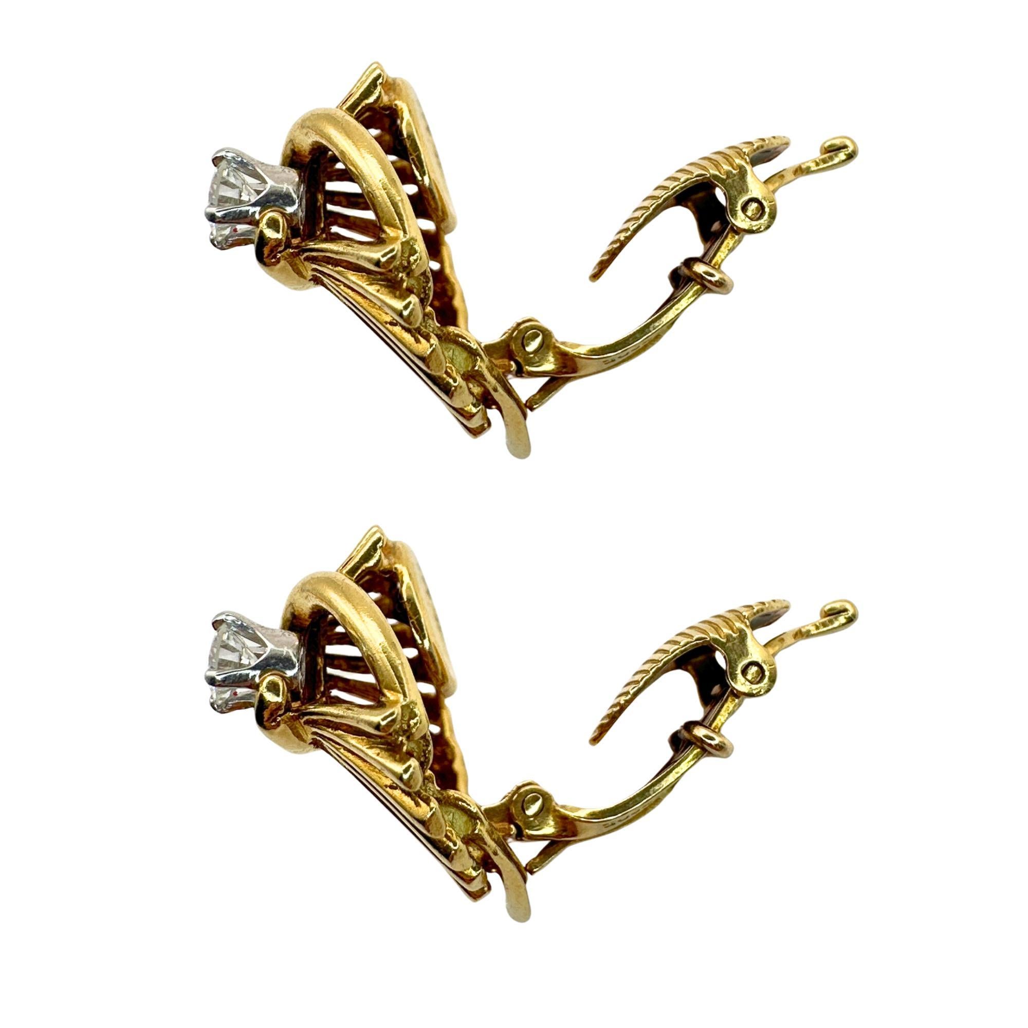Women's 18k Cartier Diamond Ear Clips