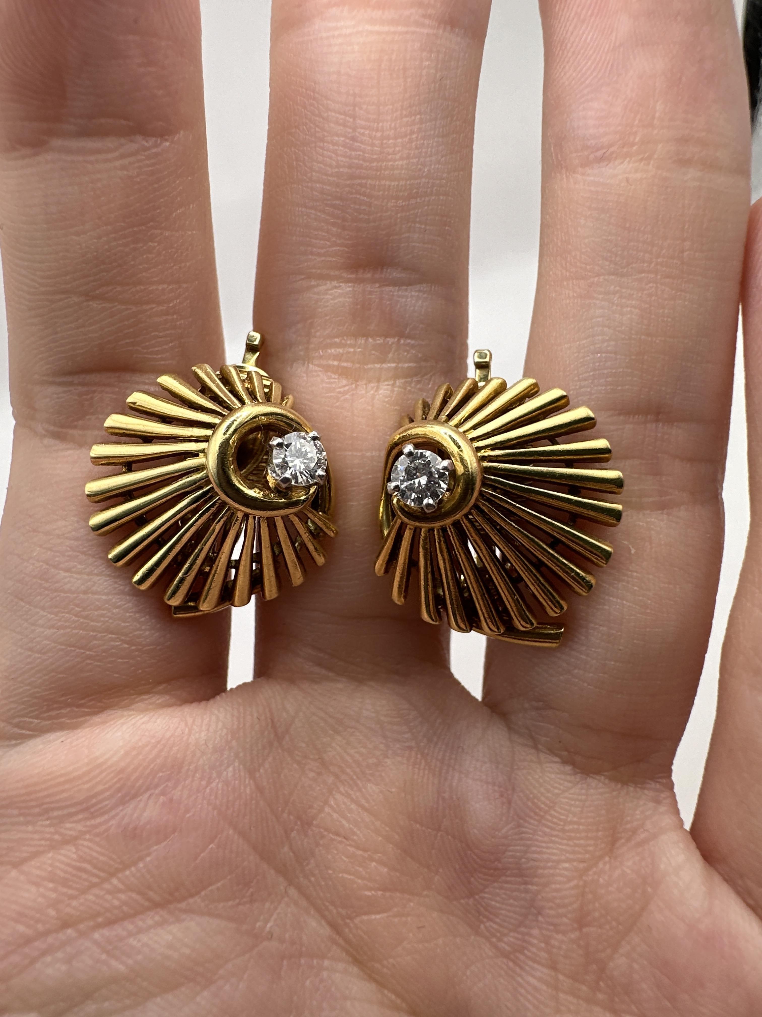18k Cartier Diamond Ear Clips 4