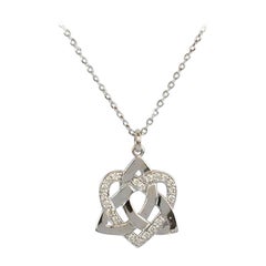 18k White Gold Celtic Knot Necklace Irish Jewelry Celtic Jewelry