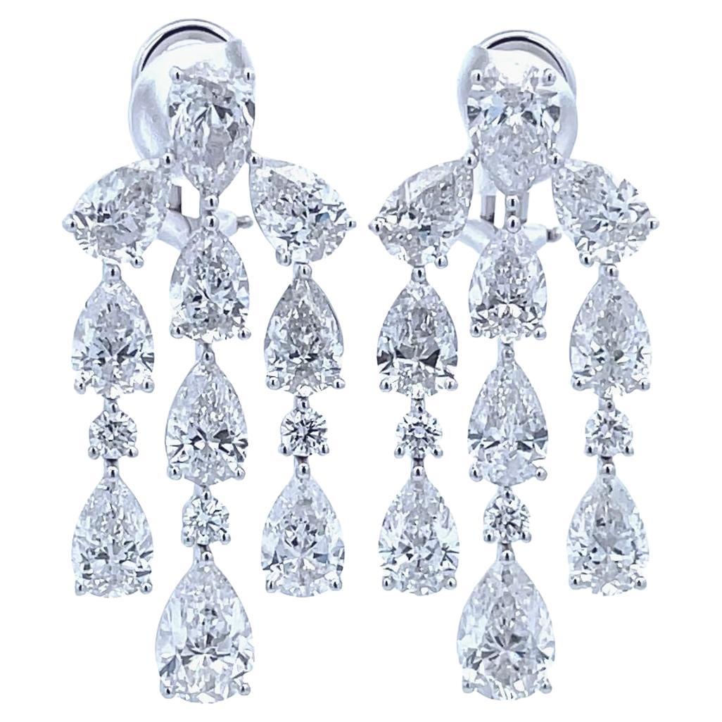 Illumine Chandeliers White Diamond Earrings For Sale