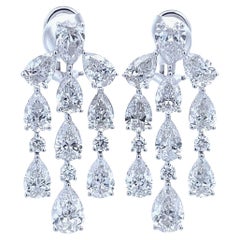 Illumine Chandeliers White Diamond Earrings