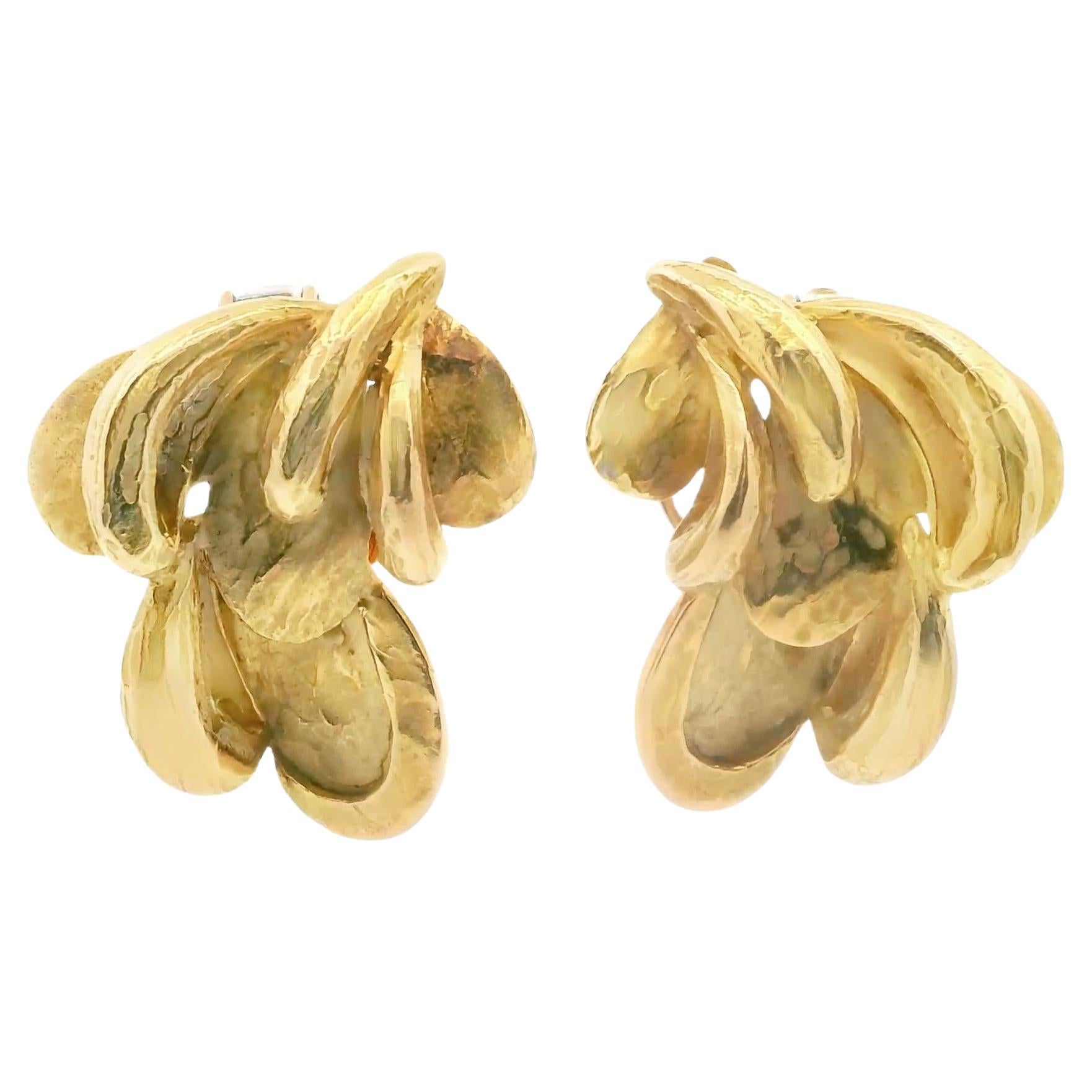 Orecchini Chaumet Leaft Texture 18K in vendita