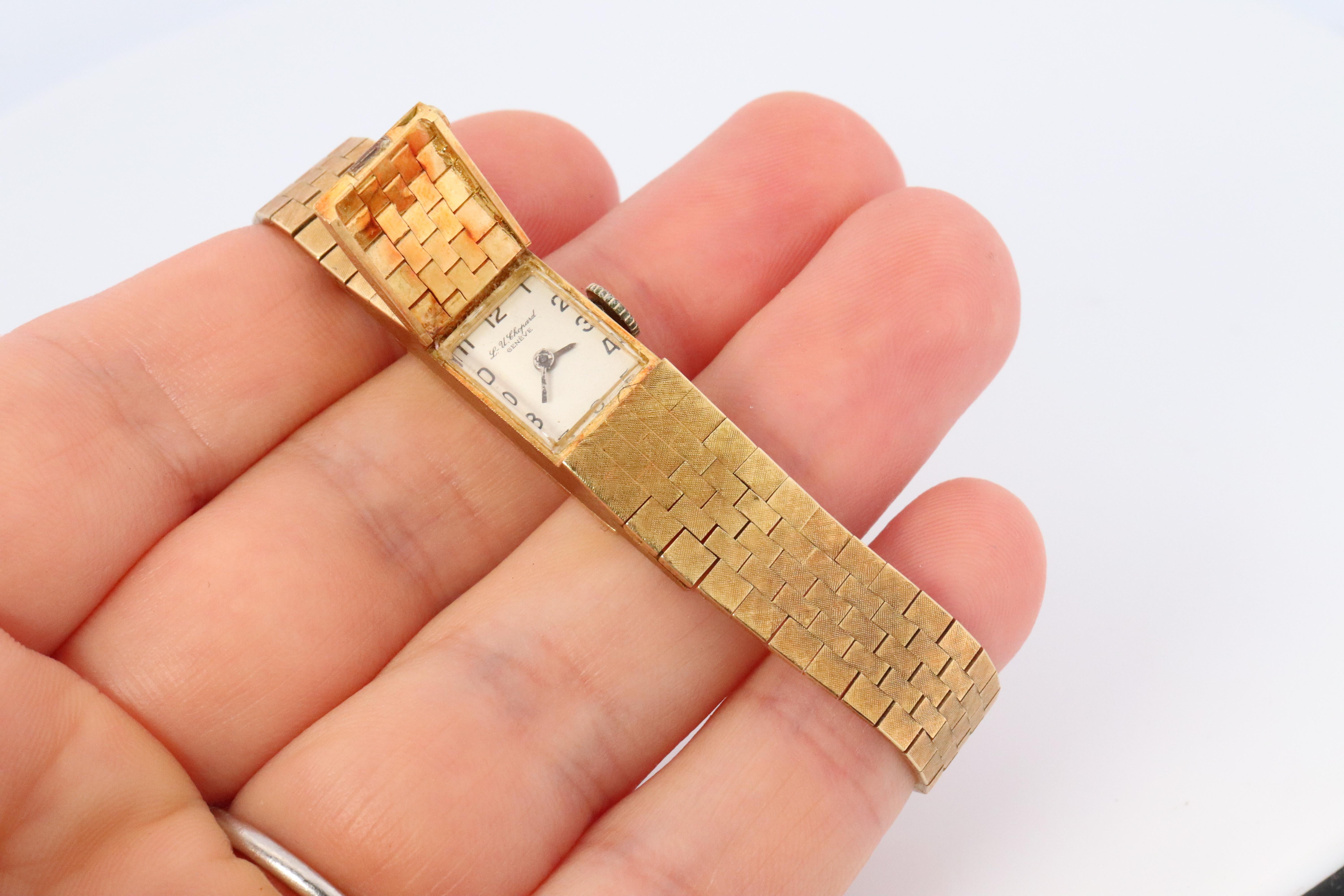 18k Chopard LUC Ladies Manual watch. Vintage Chopard 18k Yellow gold Watch. For Sale 10