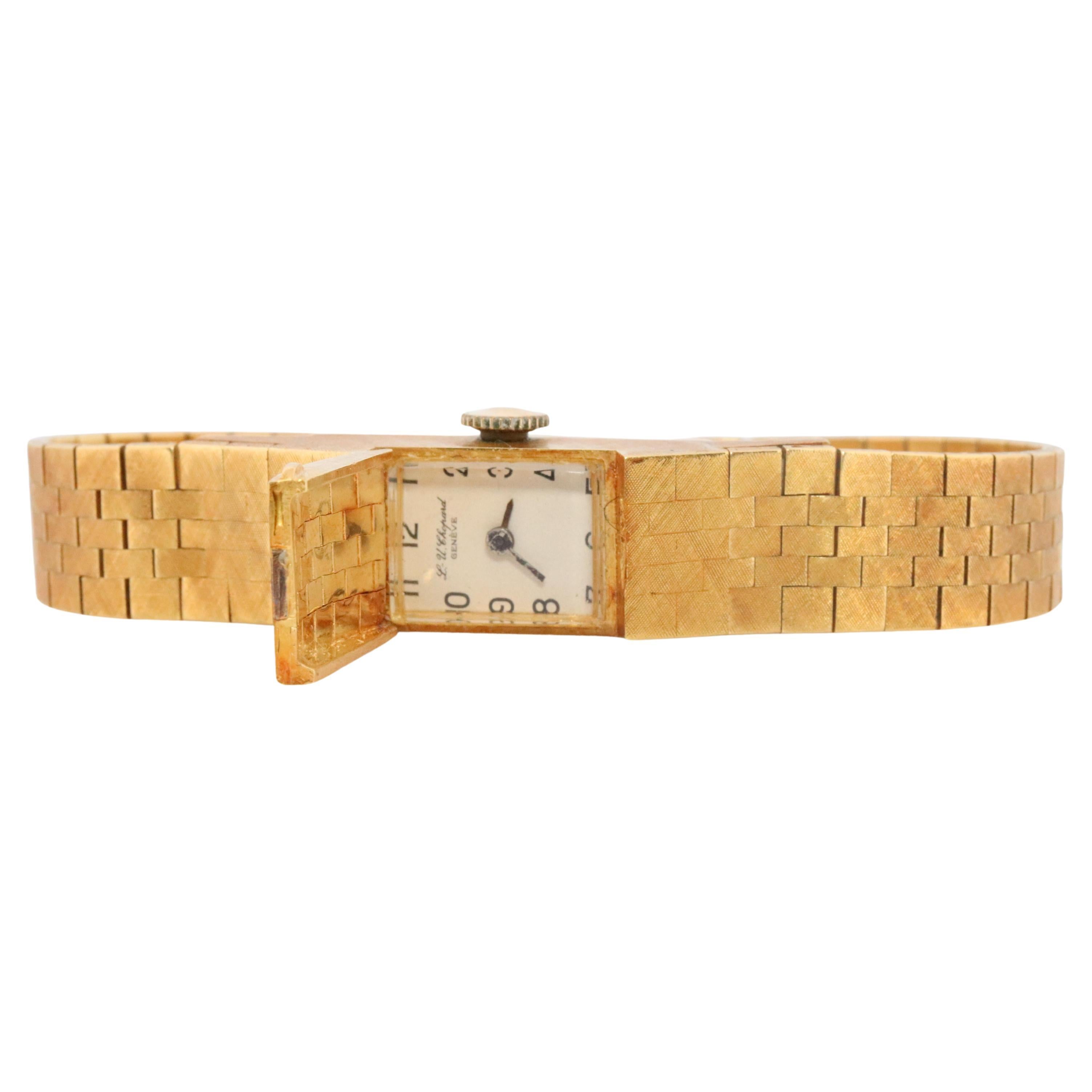 18k Chopard LUC Ladies Manual watch. Vintage Chopard 18k Yellow gold Watch. For Sale