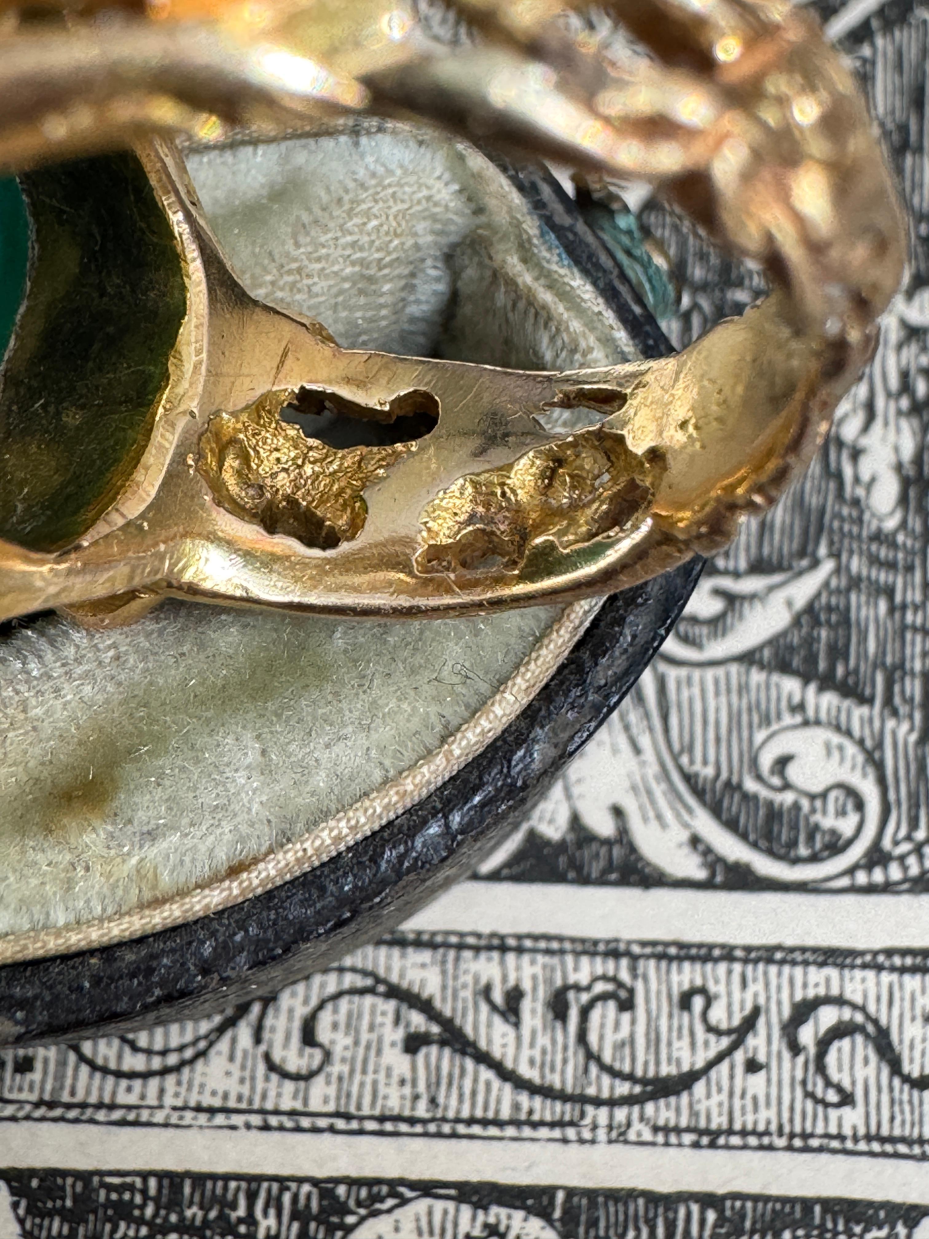 18K Classical Revival Ring of Pan and Bacchante For Sale 4