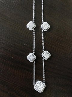 18 Karat Clover Diamond Necklace