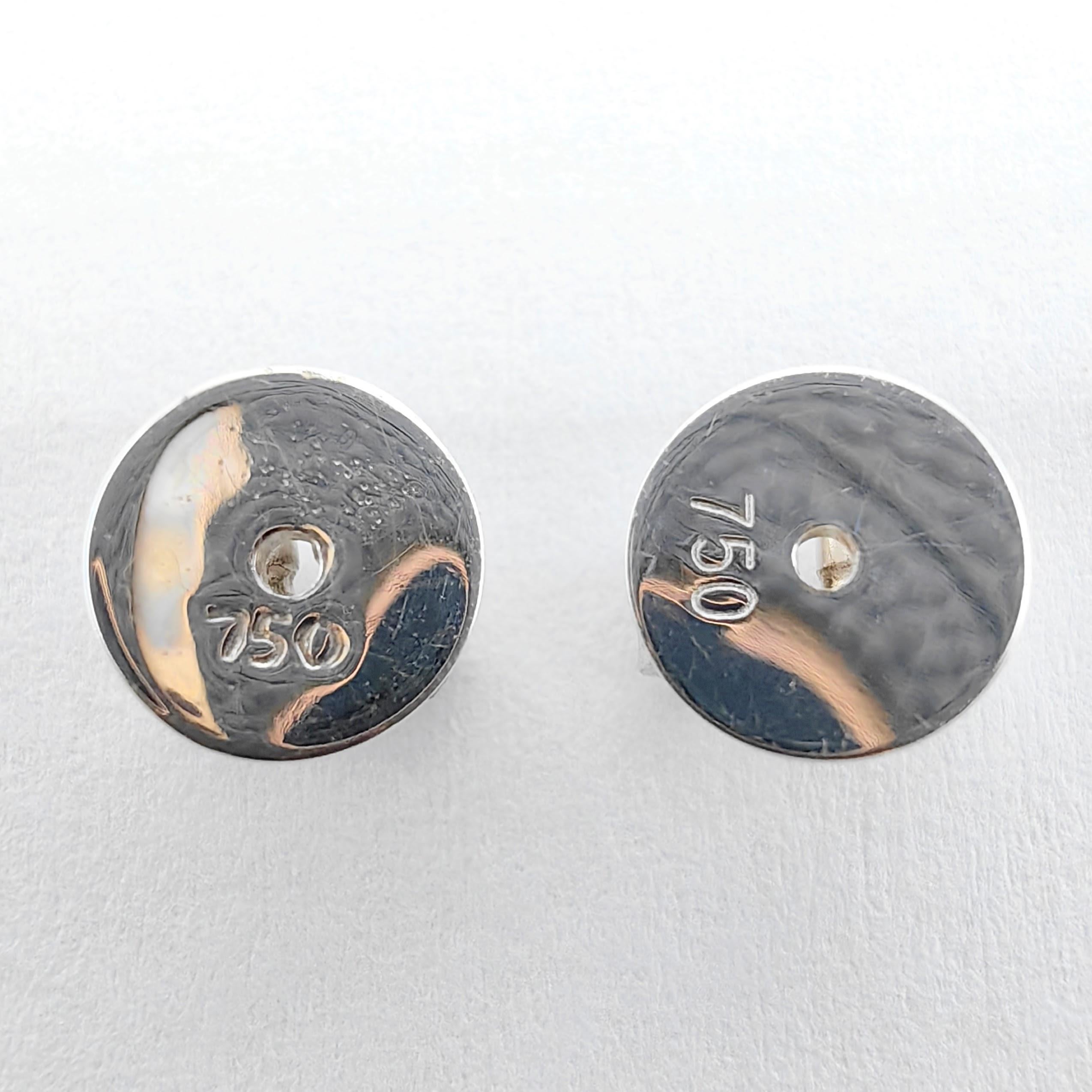 Orecchini convertibili con zaffiro e diamante in 18 carati - Borchie a cabochon con gocce a cuore in vendita 9