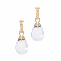 18 Karat Crystal Ball Drop Earrings