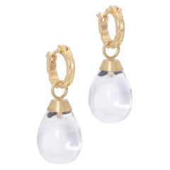 18 Karat Crystal Ball Drop Earrings