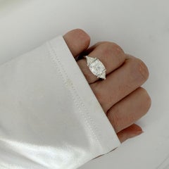 18K Cushion Cut Engagement Ring