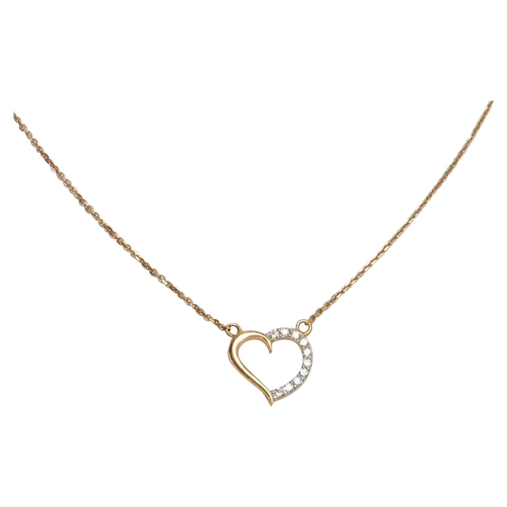 Valentine Jewelry Solid Gold Diamond Infinity Necklace Dainty Infinity 18k Gold Cluster Diamond 0.14ct Natural Diamond Simple Everyday Necklace

Petit cœur en or massif 18 carats présentant 10 diamants brillants sur une moitié, suspendu à une fine