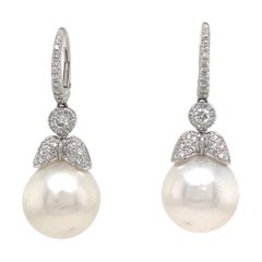 Boucles d'oreilles pendantes en diamant 18k