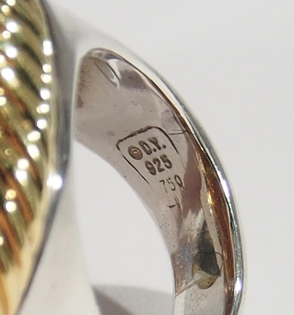 18 Karat David Yurman Albion Ring Citrine Sterling Silver In Good Condition For Sale In Boca Raton, FL