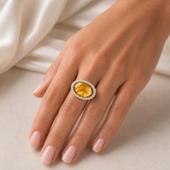 18k David Yurman Citrine & Diamond Ring