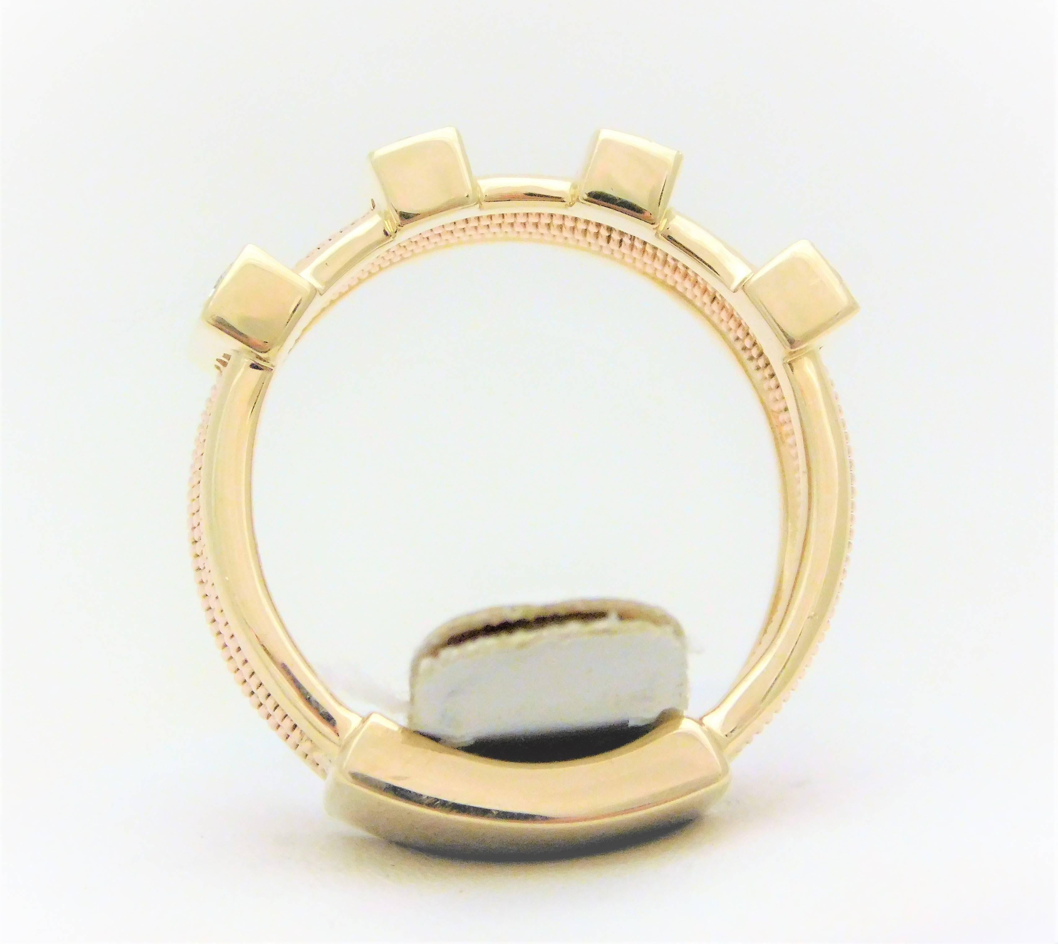 18 Karat Designer Diamond Stack Ring In New Condition In Metairie, LA