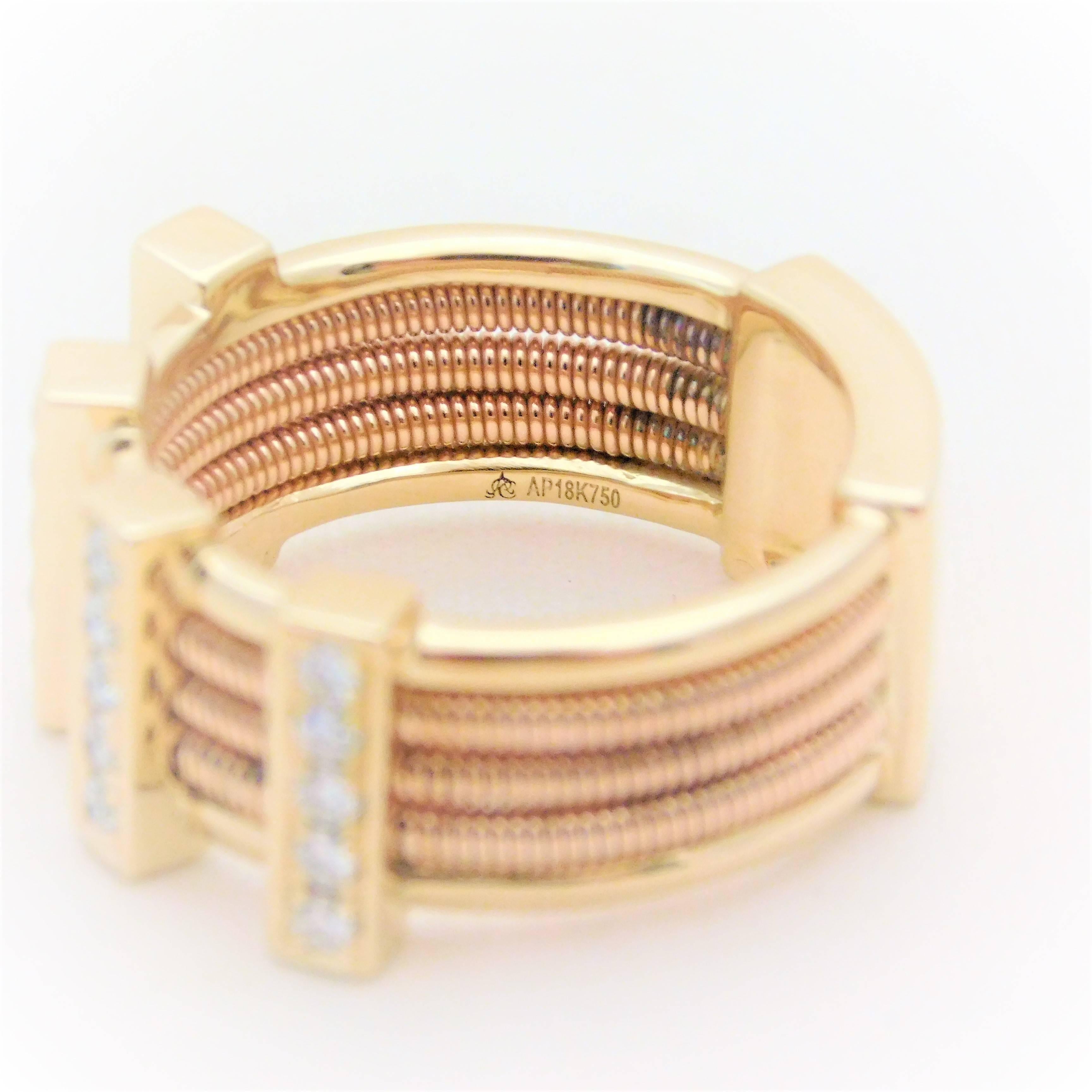 Women's 18 Karat Designer Diamond Stack Ring