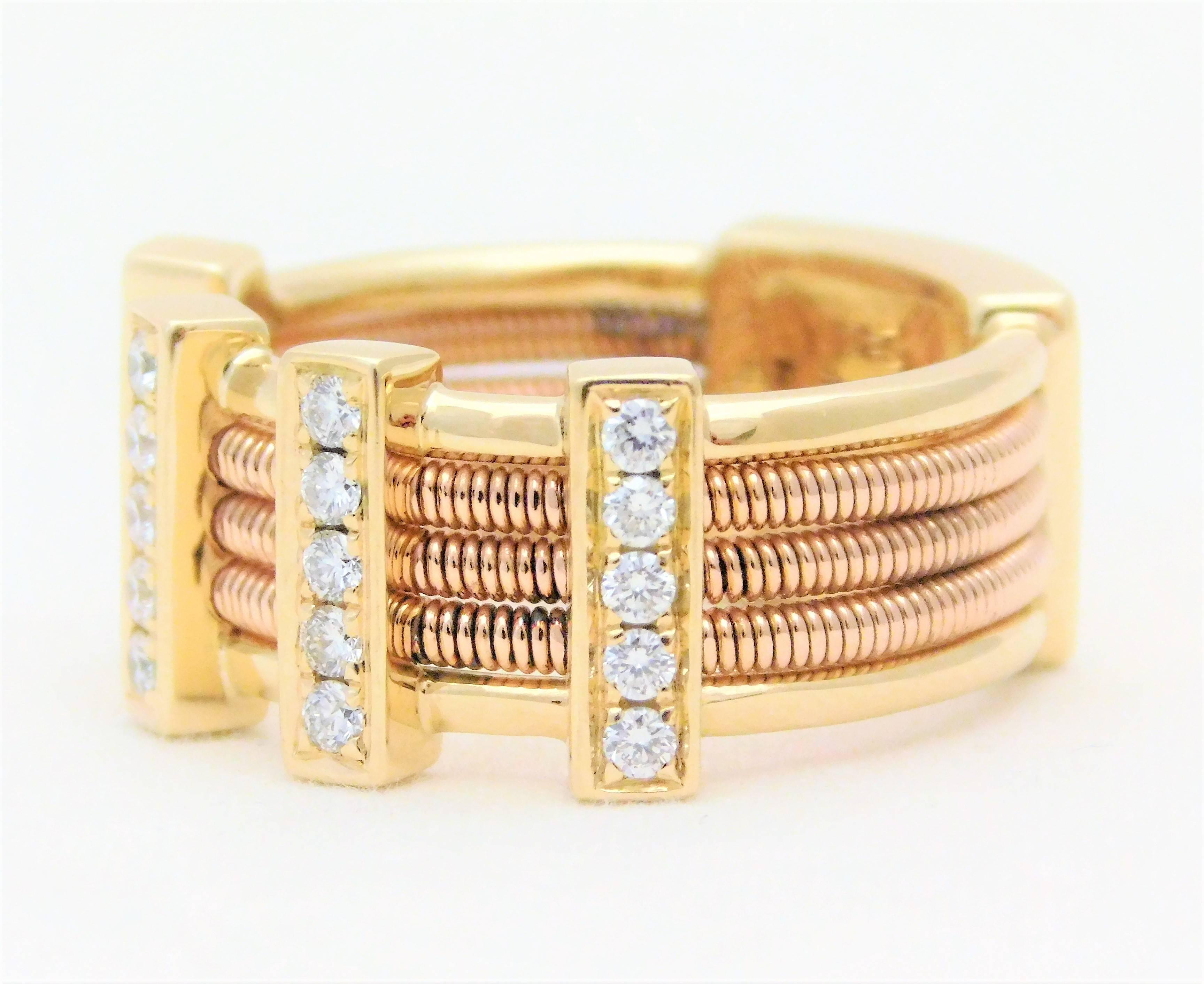 18 Karat Designer Diamond Stack Ring 3