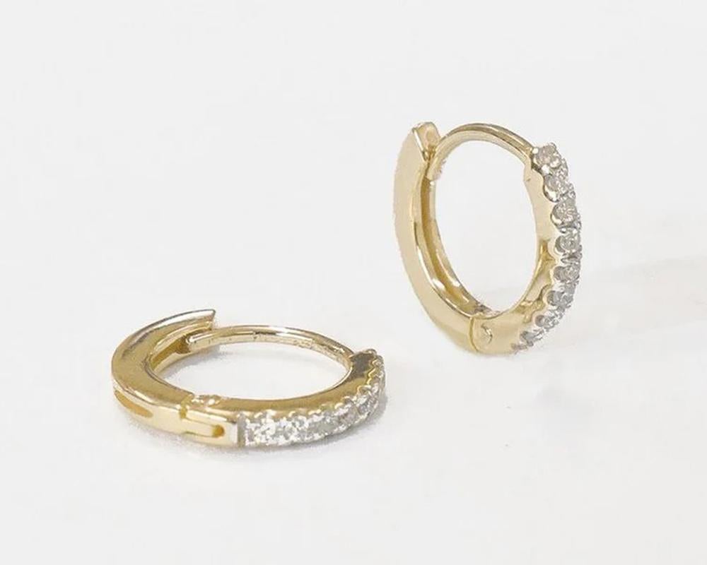diamond hoop earrings rose gold