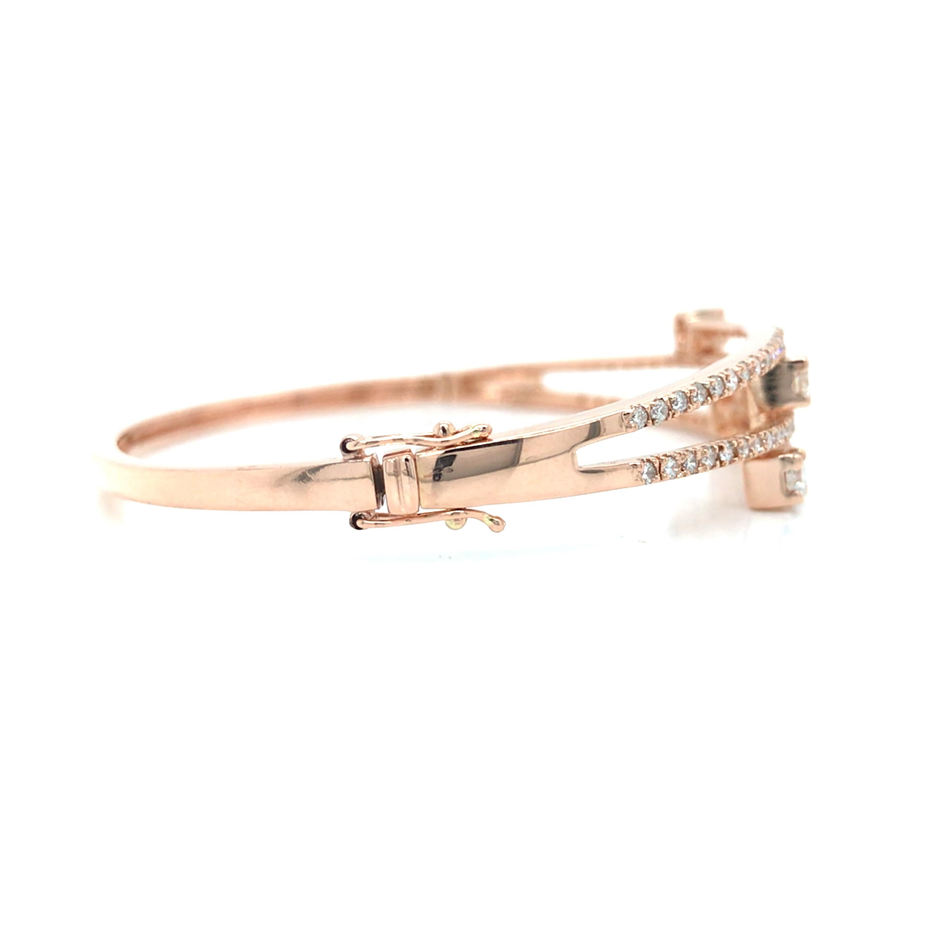 18K Diamant 4-Reihen Armreif Gelbgold Damen im Angebot
