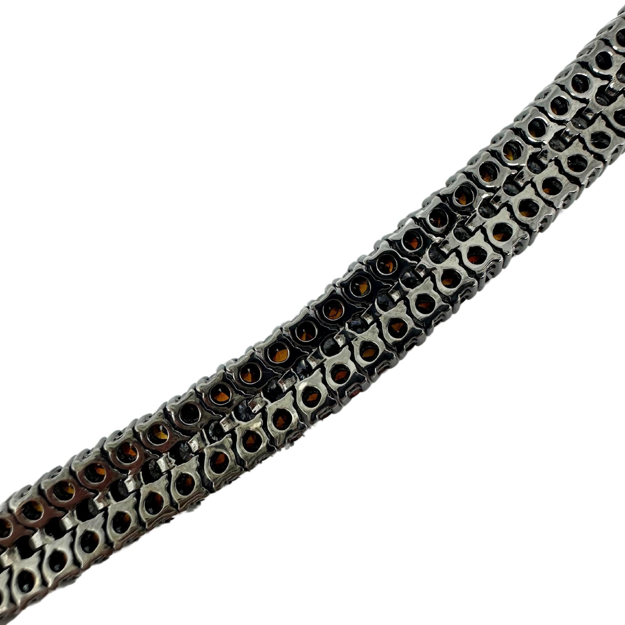 Bracelet en diamant 18K et diamant brun en vente 2