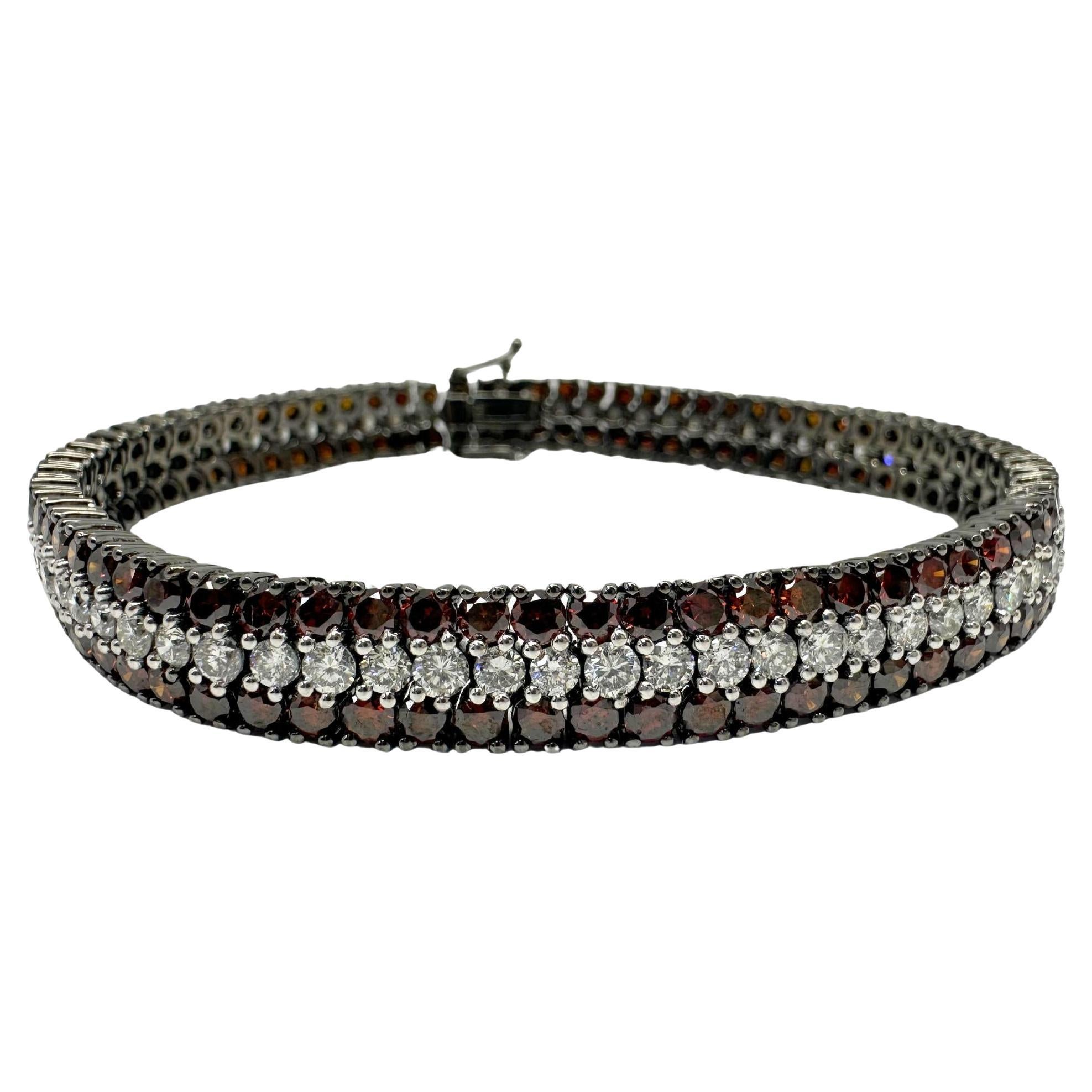 18K Diamond and Brown Diamond Bracelet