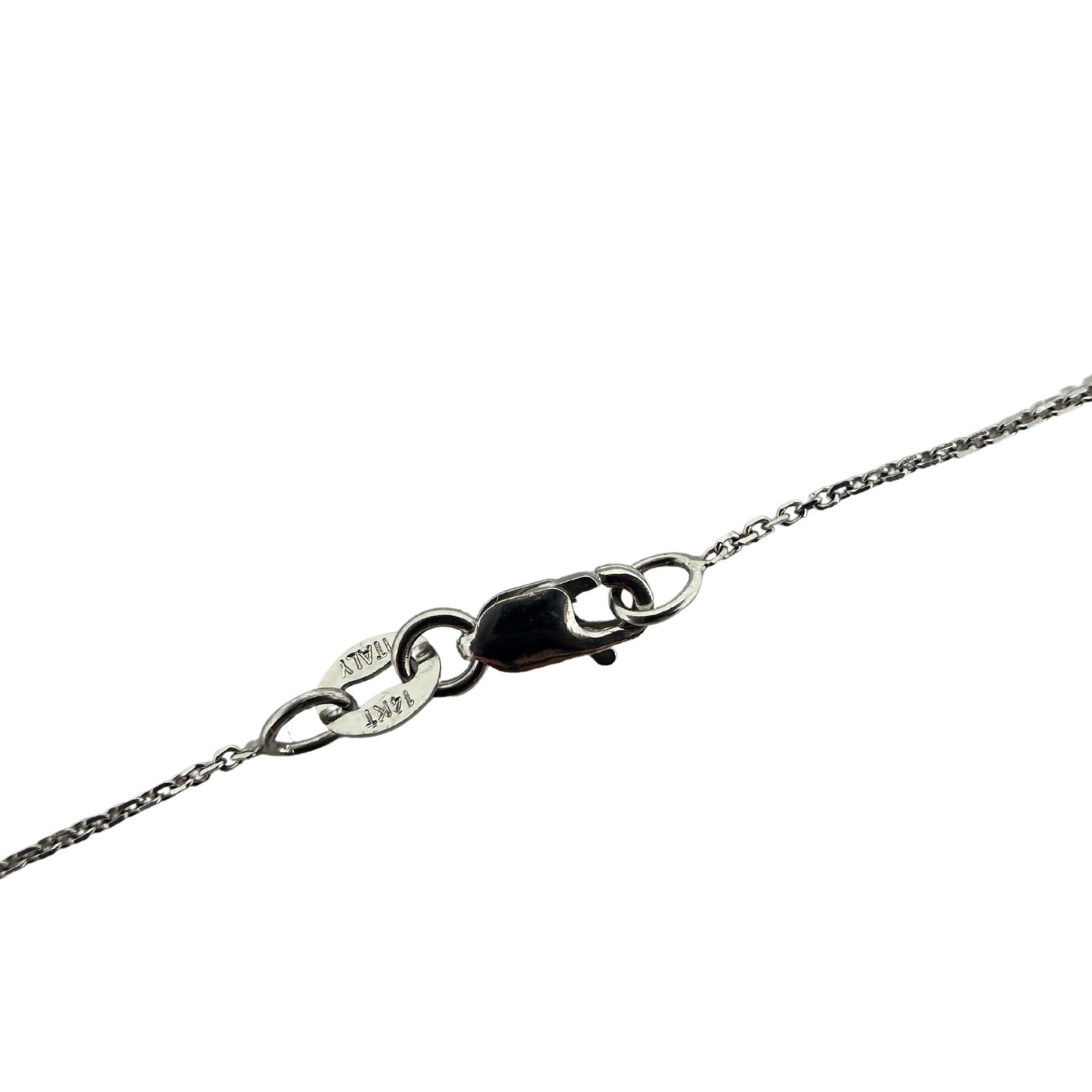 Taglio rotondo Collana con diamanti e zaffiri multicolore 18k e catena 14k in vendita