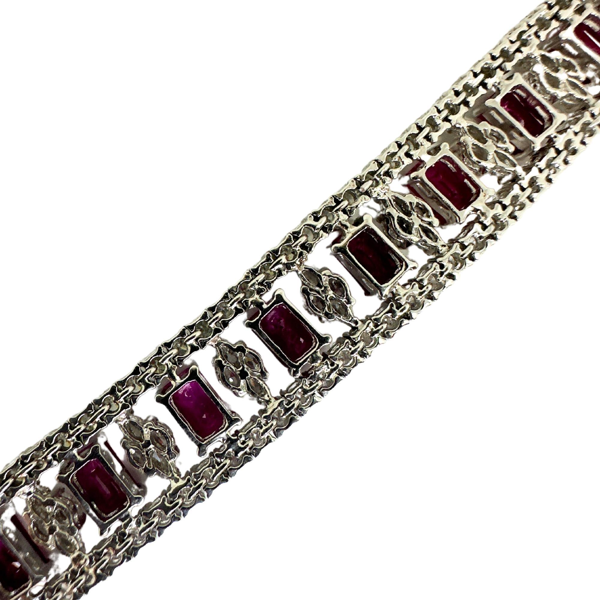 18K Diamond and Ruby Bracelet 5