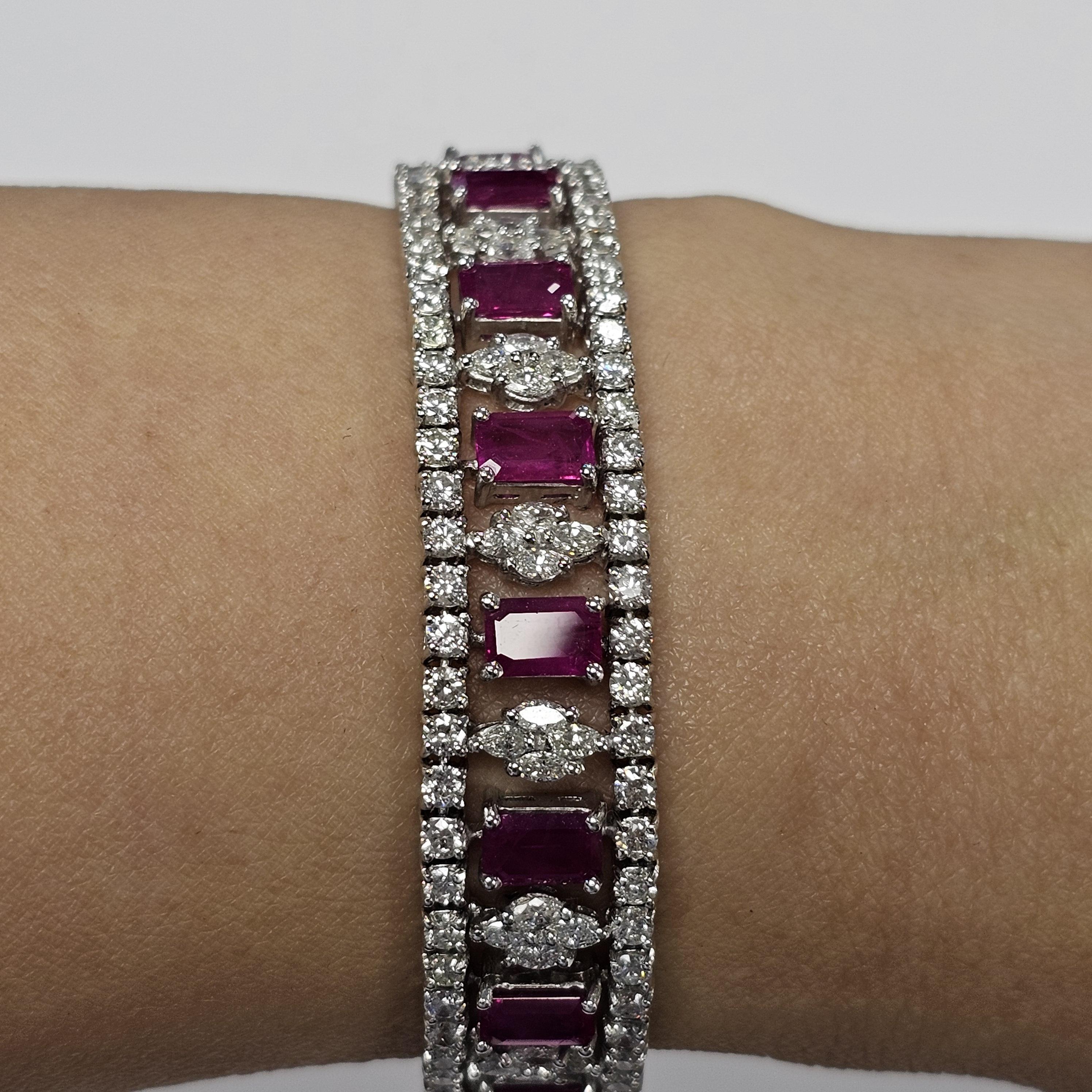18K Diamond and Ruby Bracelet 6