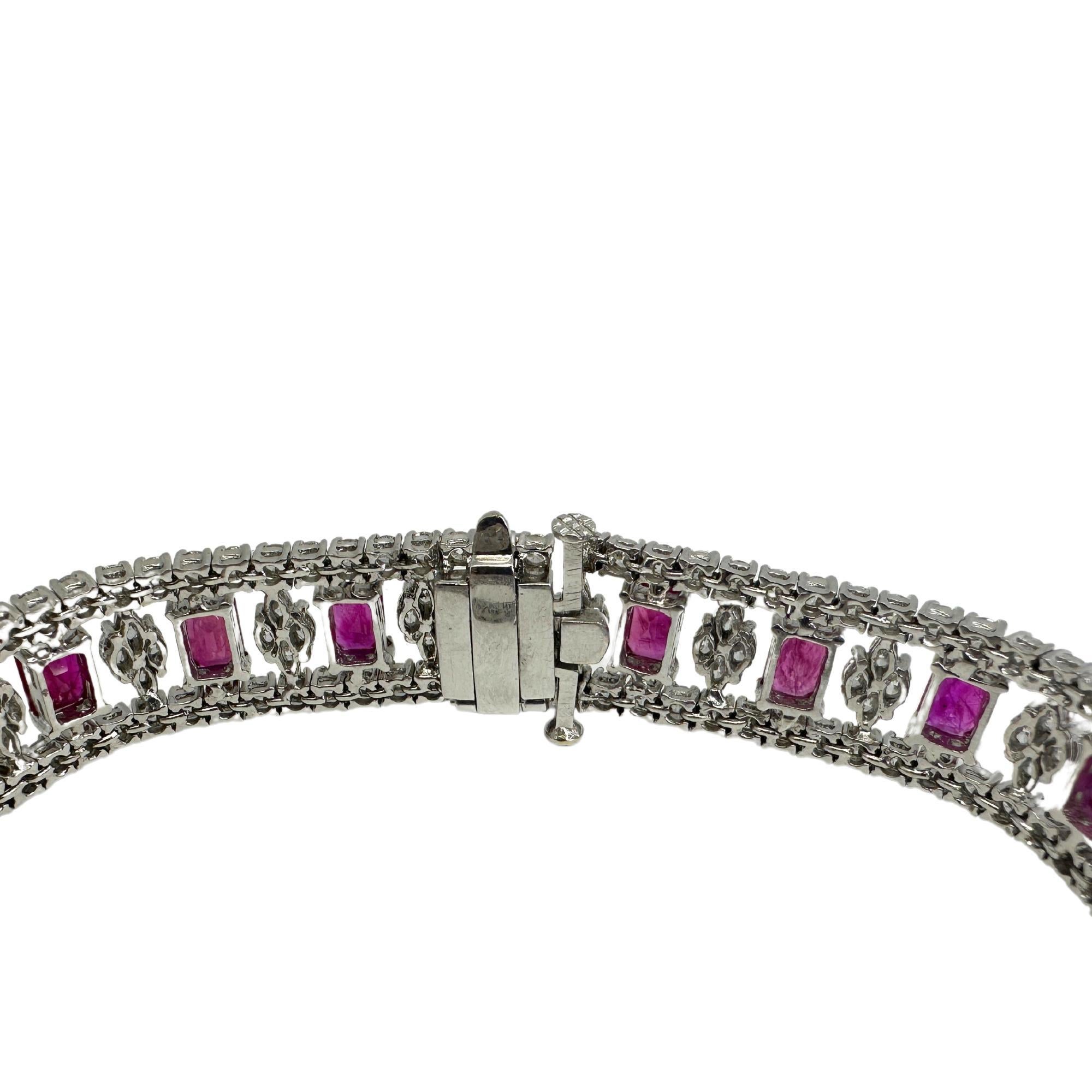 18K Diamond and Ruby Bracelet In Good Condition In New York, NY