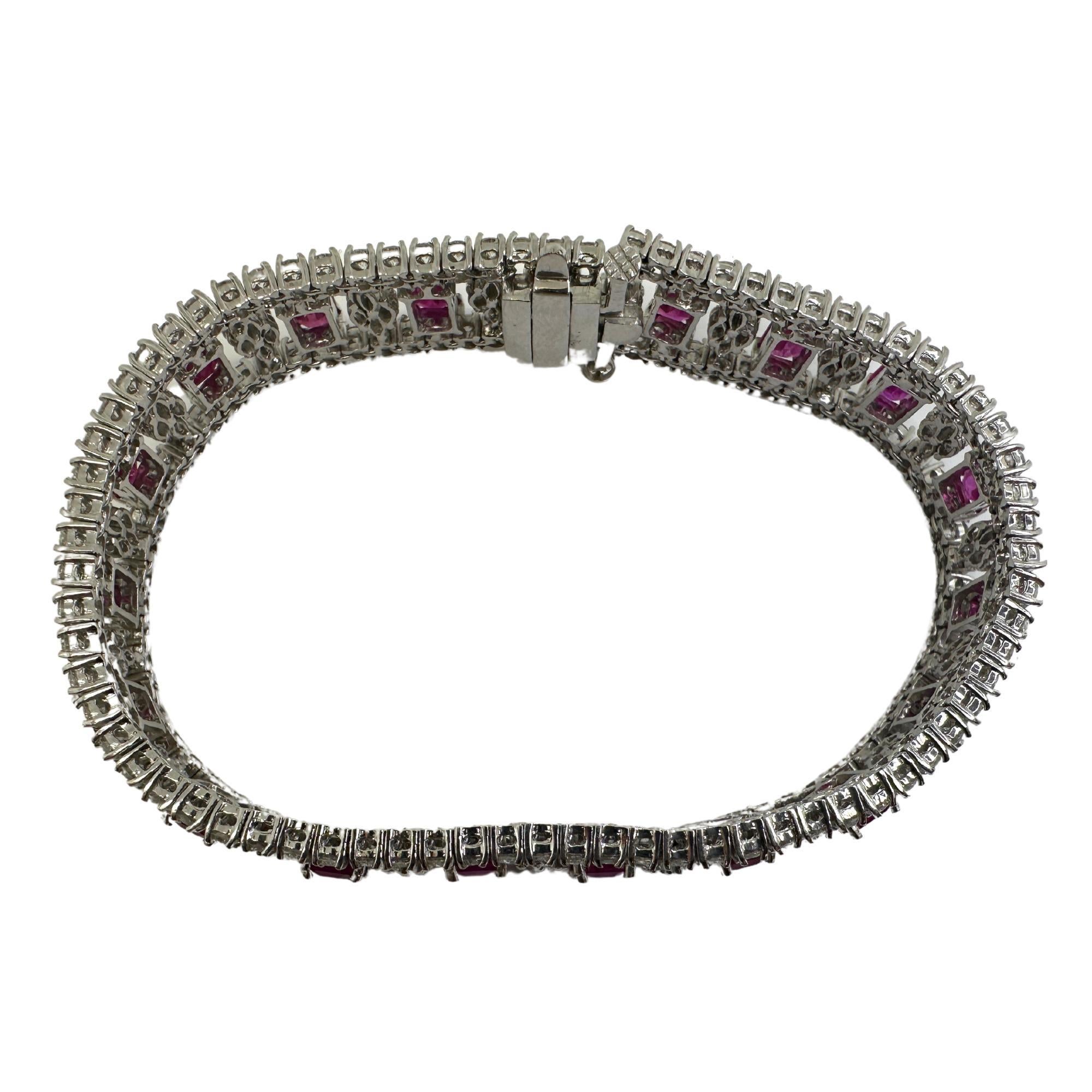 Women's 18K Diamond and Ruby Bracelet