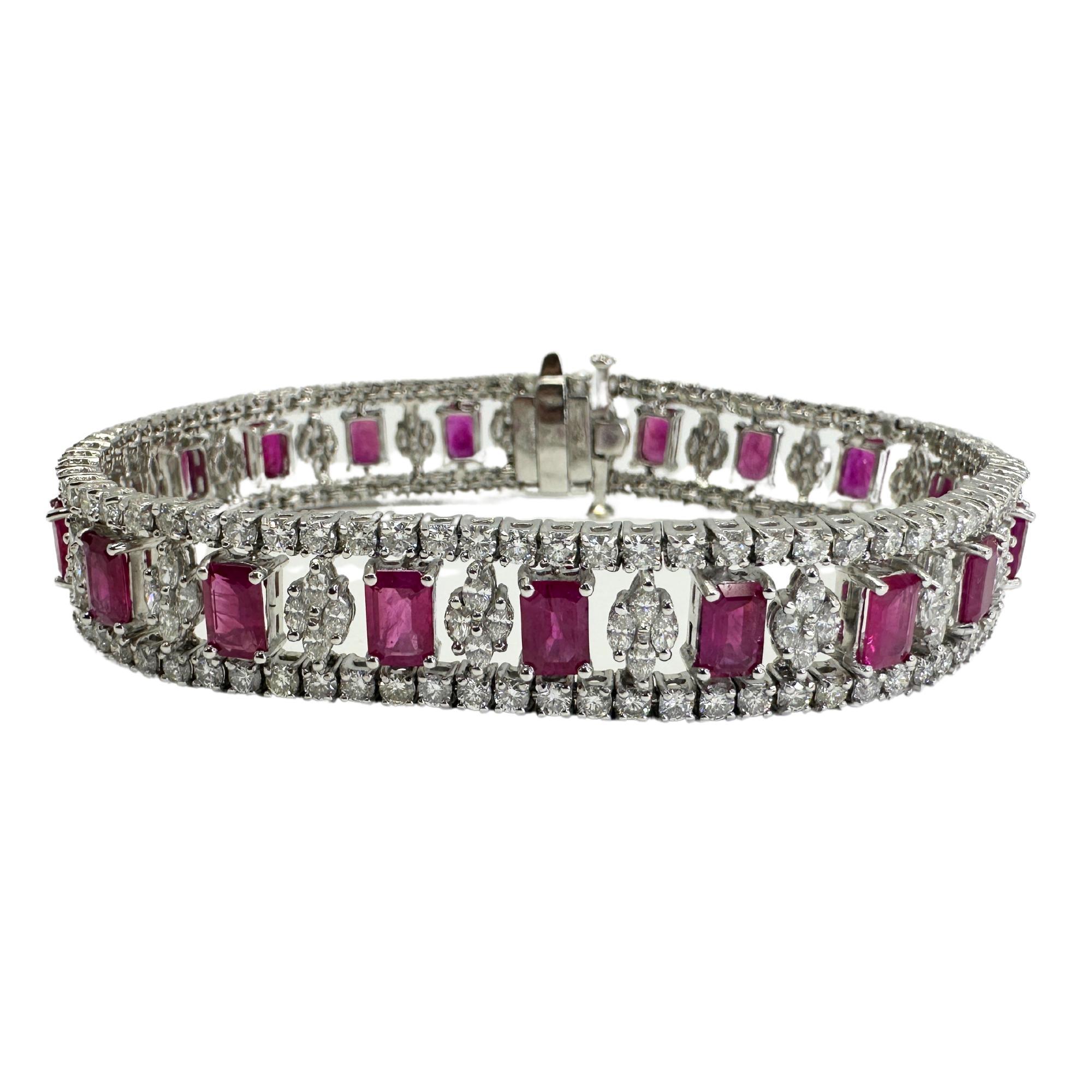 18K Diamond and Ruby Bracelet 2