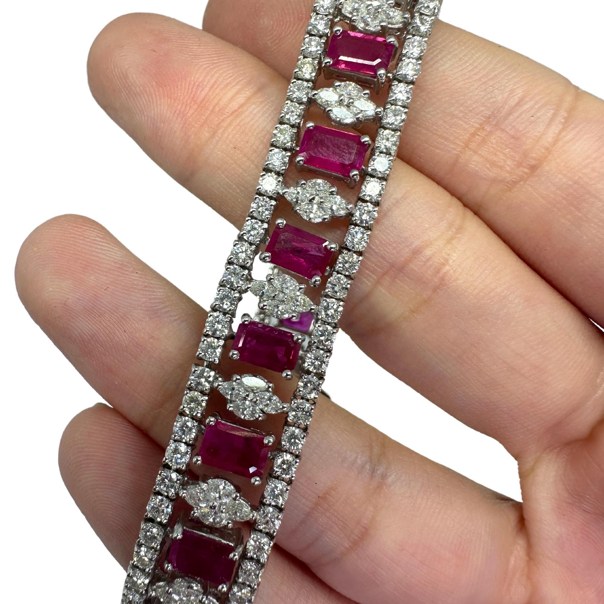 18K Diamond and Ruby Bracelet 3