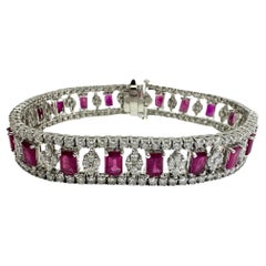 Bracciale con diamanti e rubini 18K