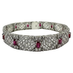 18K Diamant- und Rubinarmband